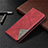 Custodia Portafoglio In Pelle Cover con Supporto L01 per Samsung Galaxy A12 Rosso