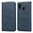 Custodia Portafoglio In Pelle Cover con Supporto L01 per Samsung Galaxy A20e Blu