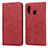 Custodia Portafoglio In Pelle Cover con Supporto L01 per Samsung Galaxy A20e Rosso