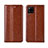 Custodia Portafoglio In Pelle Cover con Supporto L01 per Samsung Galaxy A42 5G Marrone Chiaro