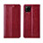 Custodia Portafoglio In Pelle Cover con Supporto L01 per Samsung Galaxy A42 5G Rosso Rosa