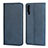 Custodia Portafoglio In Pelle Cover con Supporto L01 per Samsung Galaxy A70 Blu