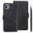 Custodia Portafoglio In Pelle Cover con Supporto L01 per Samsung Galaxy F42 5G Nero