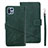 Custodia Portafoglio In Pelle Cover con Supporto L01 per Samsung Galaxy F42 5G Verde