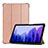 Custodia Portafoglio In Pelle Cover con Supporto L01 per Samsung Galaxy Tab A7 Wi-Fi 10.4 SM-T500 Oro Rosa
