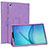 Custodia Portafoglio In Pelle Cover con Supporto L01 per Samsung Galaxy Tab S5e 4G 10.5 SM-T725 Viola