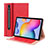 Custodia Portafoglio In Pelle Cover con Supporto L01 per Samsung Galaxy Tab S7 11 Wi-Fi SM-T870 Rosso
