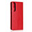 Custodia Portafoglio In Pelle Cover con Supporto L01 per Sony Xperia 1 II Rosso