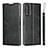 Custodia Portafoglio In Pelle Cover con Supporto L01 per Sony Xperia 10 II Nero