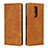 Custodia Portafoglio In Pelle Cover con Supporto L01 per Sony Xperia XZ4 Arancione