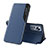 Custodia Portafoglio In Pelle Cover con Supporto L01 per Xiaomi Mi 12 5G Blu