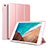 Custodia Portafoglio In Pelle Cover con Supporto L01 per Xiaomi Mi Pad 4 Oro Rosa
