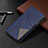 Custodia Portafoglio In Pelle Cover con Supporto L01 per Xiaomi Poco X3 Blu