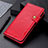 Custodia Portafoglio In Pelle Cover con Supporto L01 per Xiaomi Redmi 9C NFC Rosso