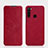 Custodia Portafoglio In Pelle Cover con Supporto L01 per Xiaomi Redmi Note 8T Rosso