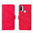 Custodia Portafoglio In Pelle Cover con Supporto L01Z per Motorola Moto E30 Rosa Caldo