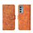 Custodia Portafoglio In Pelle Cover con Supporto L01Z per Motorola Moto Edge 20 5G Marrone
