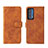 Custodia Portafoglio In Pelle Cover con Supporto L01Z per Motorola Moto Edge (2021) 5G Marrone