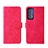 Custodia Portafoglio In Pelle Cover con Supporto L01Z per Motorola Moto Edge (2021) 5G Rosa Caldo