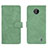 Custodia Portafoglio In Pelle Cover con Supporto L01Z per Nokia C20 Verde