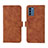 Custodia Portafoglio In Pelle Cover con Supporto L01Z per Nokia C300 Marrone