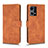 Custodia Portafoglio In Pelle Cover con Supporto L01Z per Oppo F21 Pro 4G Marrone