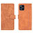 Custodia Portafoglio In Pelle Cover con Supporto L01Z per Oppo Find X3 5G Marrone