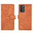 Custodia Portafoglio In Pelle Cover con Supporto L01Z per Oppo Reno6 Pro 5G India Marrone