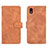 Custodia Portafoglio In Pelle Cover con Supporto L01Z per Samsung Galaxy A01 Core Marrone