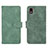 Custodia Portafoglio In Pelle Cover con Supporto L01Z per Samsung Galaxy A01 Core Verde