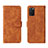 Custodia Portafoglio In Pelle Cover con Supporto L01Z per Samsung Galaxy A03s Marrone