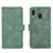 Custodia Portafoglio In Pelle Cover con Supporto L01Z per Samsung Galaxy A30 Verde