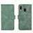 Custodia Portafoglio In Pelle Cover con Supporto L01Z per Samsung Galaxy M10S Verde