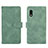 Custodia Portafoglio In Pelle Cover con Supporto L01Z per Samsung Galaxy XCover Pro Verde