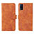 Custodia Portafoglio In Pelle Cover con Supporto L01Z per Vivo Y3s (2021) Marrone