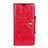 Custodia Portafoglio In Pelle Cover con Supporto L02 per Alcatel 1 Rosso
