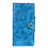 Custodia Portafoglio In Pelle Cover con Supporto L02 per Alcatel 3 (2019) Blu