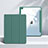 Custodia Portafoglio In Pelle Cover con Supporto L02 per Apple iPad 10.2 (2020) Verde
