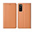 Custodia Portafoglio In Pelle Cover con Supporto L02 per Huawei Enjoy 20 Pro 5G Arancione