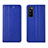 Custodia Portafoglio In Pelle Cover con Supporto L02 per Huawei Enjoy Z 5G Blu