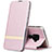 Custodia Portafoglio In Pelle Cover con Supporto L02 per Huawei Mate 30 Lite Oro Rosa