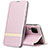 Custodia Portafoglio In Pelle Cover con Supporto L02 per Huawei Nova 6 SE Oro Rosa