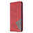 Custodia Portafoglio In Pelle Cover con Supporto L02 per Huawei P40 Lite E Rosso