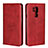 Custodia Portafoglio In Pelle Cover con Supporto L02 per LG G7 Rosso