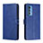 Custodia Portafoglio In Pelle Cover con Supporto L02 per Motorola Moto Edge 20 Pro 5G Blu