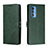 Custodia Portafoglio In Pelle Cover con Supporto L02 per Motorola Moto Edge 20 Pro 5G Verde