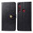 Custodia Portafoglio In Pelle Cover con Supporto L02 per Motorola Moto G8 Play Nero