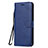 Custodia Portafoglio In Pelle Cover con Supporto L02 per Nokia 7.2 Blu