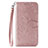 Custodia Portafoglio In Pelle Cover con Supporto L02 per Oppo A31 Oro Rosa