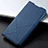 Custodia Portafoglio In Pelle Cover con Supporto L02 per Oppo A52 Blu
